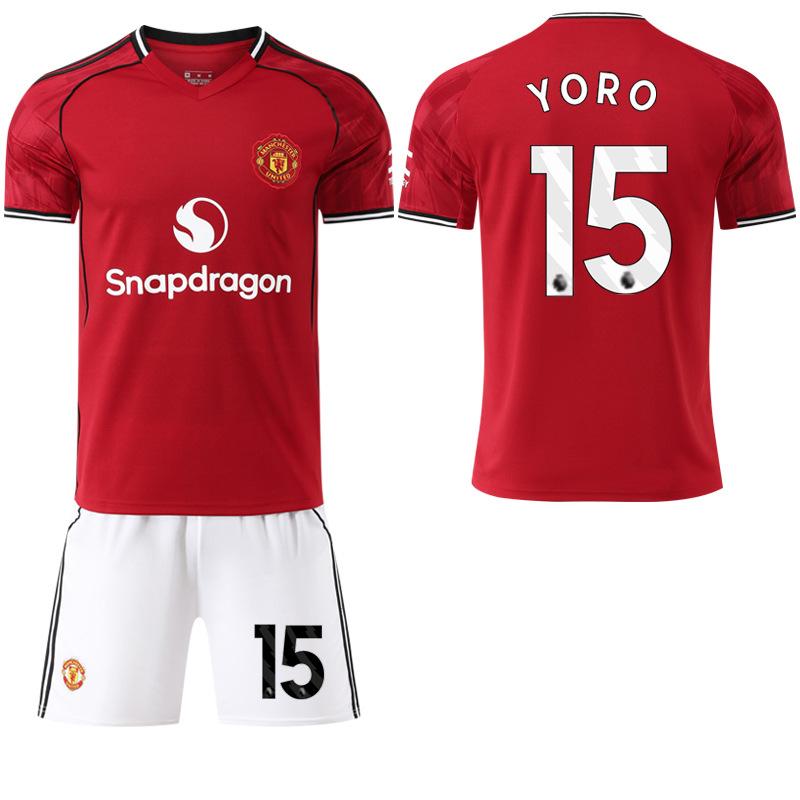 2526 New Man L Red Devils home court No. 17 Ganacho 8B fee football jersey set jersey M United red foreign trade