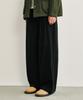 GLW Wide Two-Pleat Cotton Pants Black