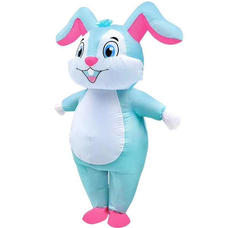 Easter Blue Rabbit Inflatable Cosplay Party Costume for Stage Performance