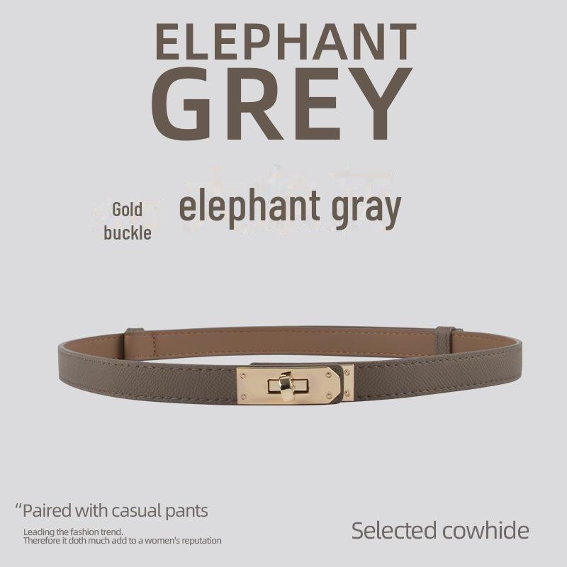 Vintage Stil Echtes Leder Damen Skinny Taillengürtel zur Kleiderdekoration