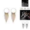 Fashion Creative Alloy Tassel Earrings For Women Geometric Shape Jewelry