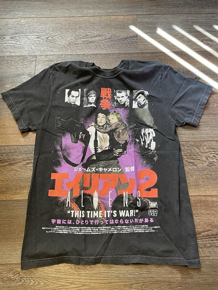 

Aliens Movie Rare Graphic Tee Shirt Mens Black cotton Black S5XL PA6739 Unisex T-Shirt XXL