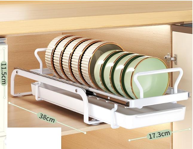 

Стеллаж для хранения тарелок и мисок, выдвижная полка для тарелок и мисок, шкаф, стеллаж для хранения, ящик, сливная полка, кухонные принадлежности Joy