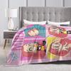 Kpop Demon Hunters MIRA HUNTRX - HUNTRIX Chibi Blanket Flannel Novelty Soft Throw Blankets for Home Textile Decor