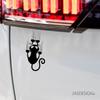 [JASDESIGN] Cat Sticker Cat Sticker Cutting Sticker Car Motorcycle Decal Funny Cute JM-280 (White Silver, 1)