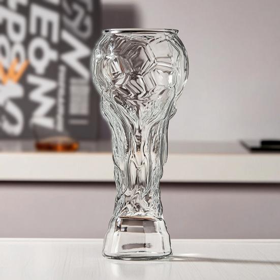 Trophy Beer Glass, High Borosilicate Glass Cup for Craft Beer, Large Capacity Soccer Trophy Mug, Bar Home Beer Cup Party Gift
