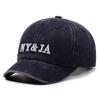 American Retro Baseball Cap Spring and Summer Short Brim Letter Embroidery Washed Old Cap Outdoor Sun Hat Unisex Retro Street Soft Top Sun Hat
