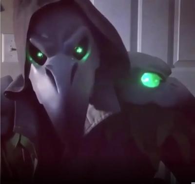 Punk Crow Mask Costume Reaper Nevermore Black Skin For Overwatch Plague Doctor Cosplay Masks Birds Long Nose Led Eyes Retro Rock