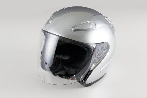 Bike Parts Center Jet Aeroform Silver Motorcycle Helmet, Size L (59cm-60cm), 722101