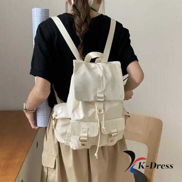 Ryggsäck med dragsko för laptop och iPad, Bärrem, Nylon, Enkel ficka