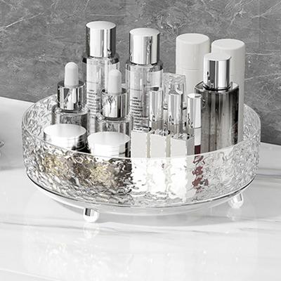Plateau de rangement pour cosmétiques, organisateur rotatif à 360 degrés, support de pinceaux de maquillage polyvalent de grande capacité