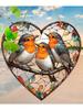 2D colored sunshade glass hanging window for home decoration, suitable for bird enthusiasts, garden and animal themes