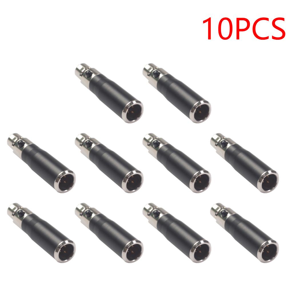 1-10PCS Mini XLR 3 4 Pin Female Mini Connector Audio Converter Adapter Audio Connector  Universal Microphone Audio Equipment
