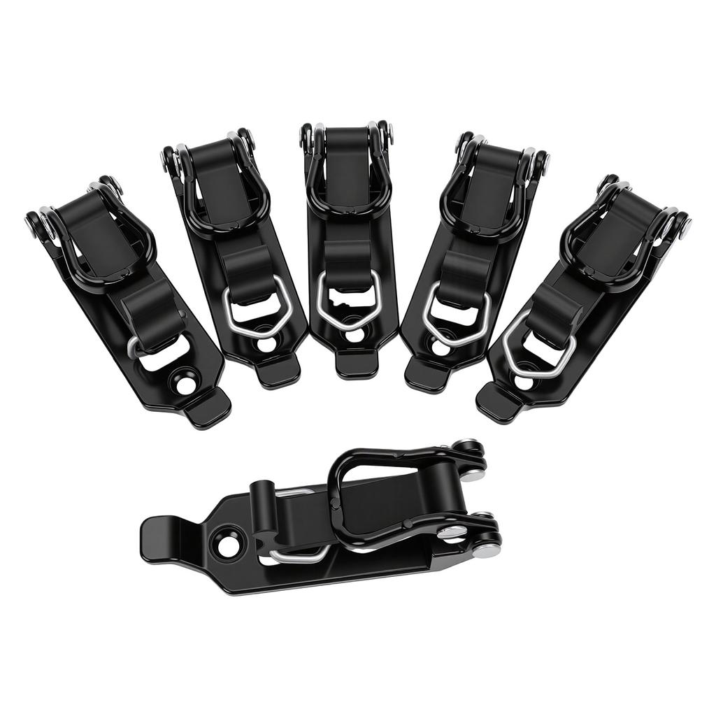 6pcs Roof Rack Shovel Mount Heavy Duty Metal Rubber Clamp Mounting Bracket Kit for Car Truck SUV ATV RV Boat Garage