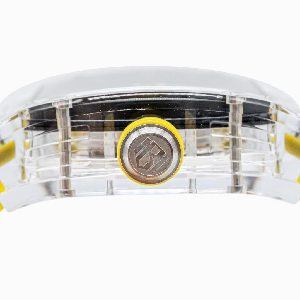 MINBER Automatyczny Szkieletowy Luksusowy Sportowy Srebrny i Męski Zegarek, Zegarek, Biznesowy/Codzienny, Żółty, M9027G-YW