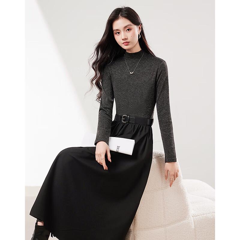 Elegant Pleated A-Line Winter Dress
