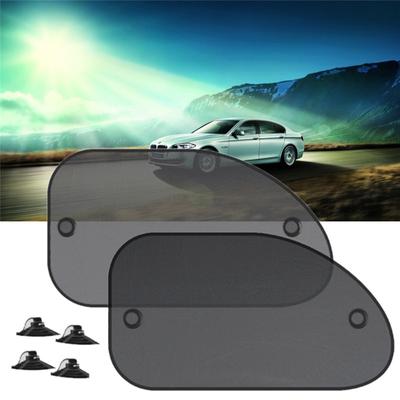 2PCS Black Side Car Sun Shade Cover Rear Car Window Sunshade Cover Mesh Visor Shield Screen Interior Anti UV Auto Car