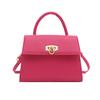 Textured small square bag chain, foreign style women's bag, women's fashion solid color shoulder messenger bag