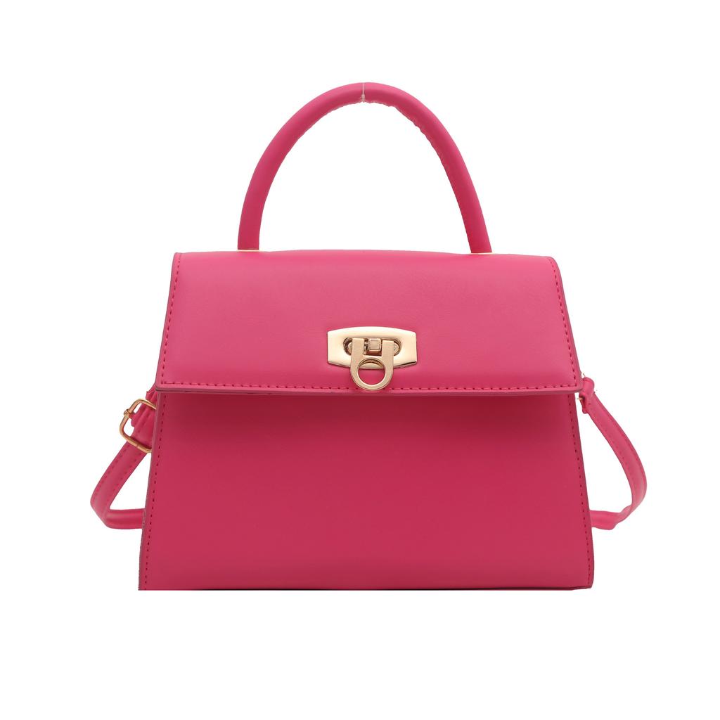 Textured small square bag chain, foreign style women's bag, women's fashion solid color shoulder messenger bag