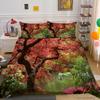 3D Maple Leaf Bedding Set Red Leaf Quilt Cover Pillow Case 2 or 3 Pieces Microfiber Fabric AU Extra Large Home Decoration