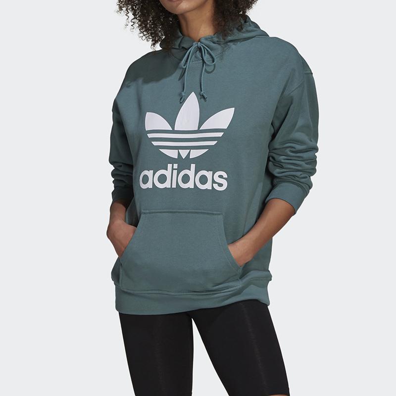 Adidas Originals Sweatshirts Women's Teal Hooded Moderate Other GN2954