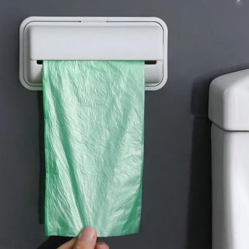 Wandmontierte Müllbeutel-Aufbewahrungsbox Frischhaltefolien-Behälter Müllbeutelhalter Küchen-Plastiktüten-Spender Badezimmer-Organizer