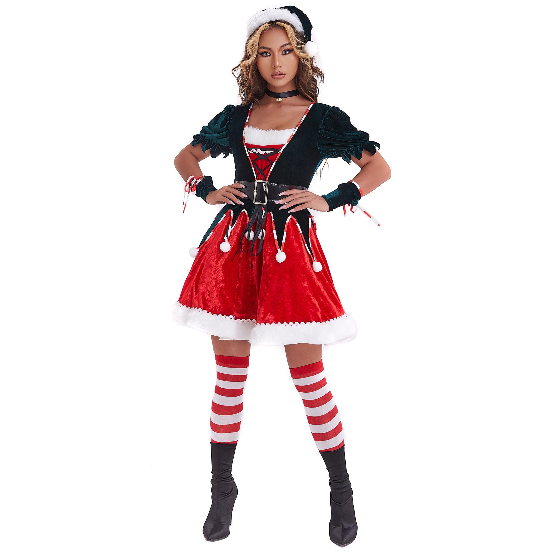 

One-piece Christmas costumes, stage performance Christmas costumes, New Year s Day party costumes, sexy Christmas costumes S