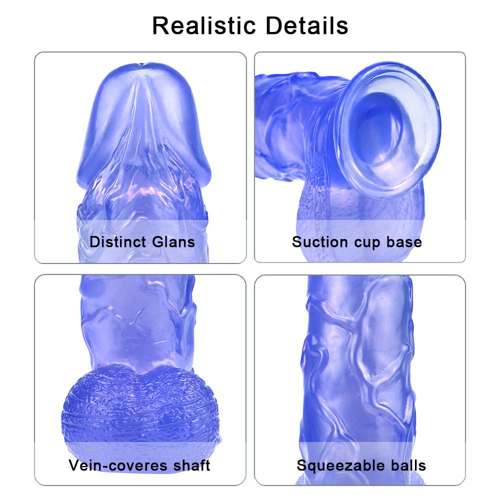 26cm Realistic Dildo with Powerful Suction  Penis Sex Toy Flexible G-spot Dildo with Curved Shaft and Ball Adult Products Sex