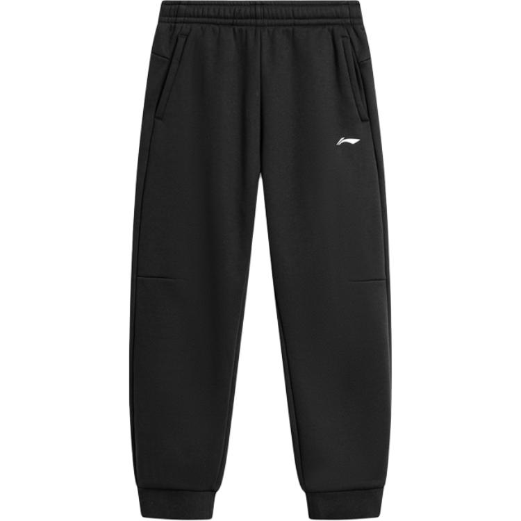 Li Ning Sports Lifestyle Series Fitness Series Fleece Lined Pullover Sweatshirt And Cuffed Warm Pants Casual Sports Set Men Sets AWDVE41-1+AKLUC35-1