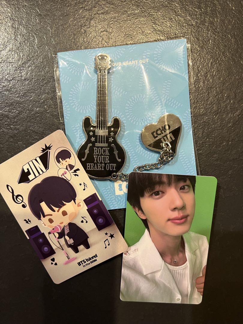 

[USED] Jin Echo Badge Guitar Heart & Tour Fan Club Bonus Trading Card Included