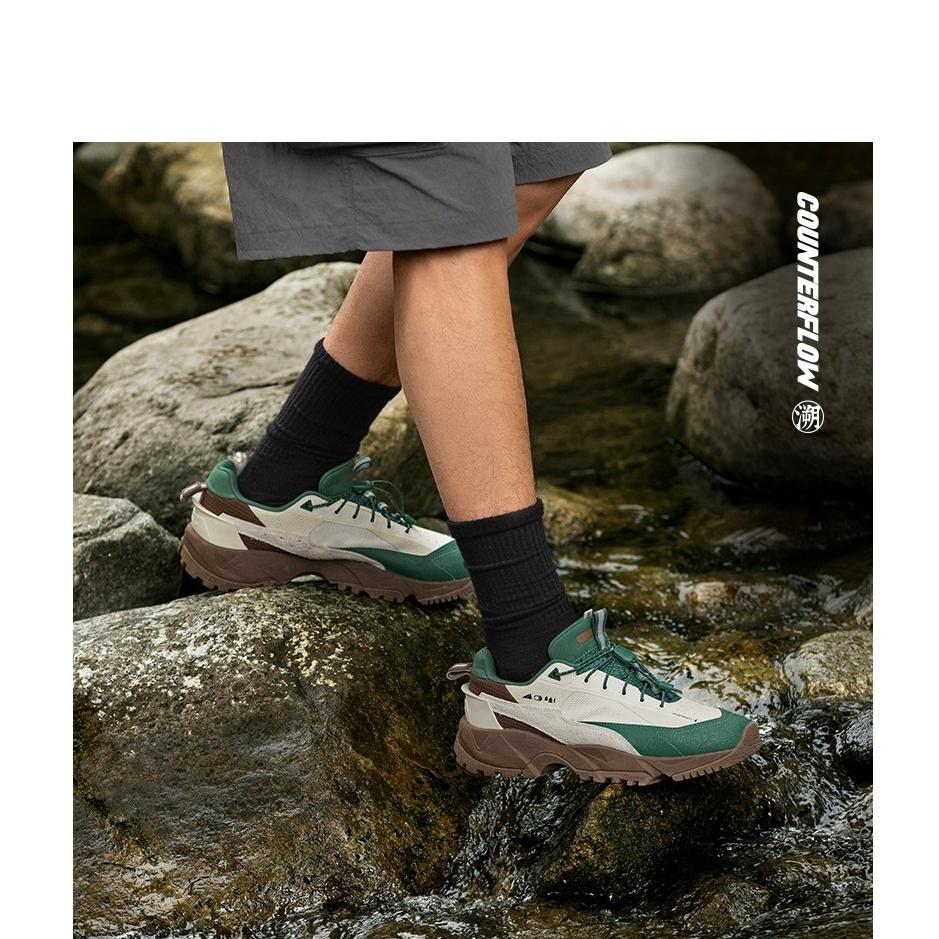 Li Ning CF Su Series Outdoor Pro Pohodlné Minimalistické Tlumení Nárazů Vodotěsné Nízké Lifestylové Ležérní Boty Pánské Ležérní Boty AGLU151-2
