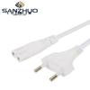 EU Standard German Two-Pin Figure-8 Power Cord for Desk Lamps, Speakers, Projectors