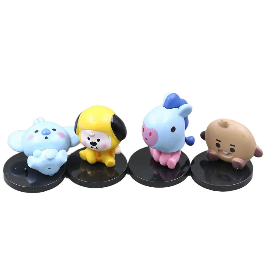 BT21 6cm 7pcs figure korea pop kpop mini figure bts Bt21 koya Model Creative Desktop Accessories Toy Children's Birthday Gift