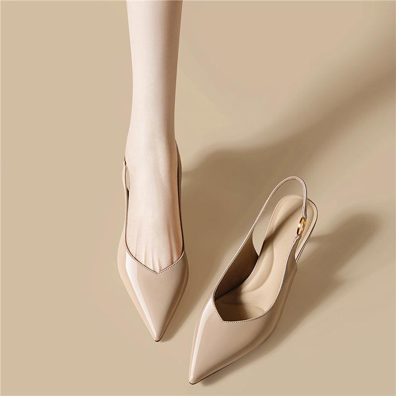 Temperament Single Shoes Pointed Thin Heels with Skirts Commuter Bag Head High Heels Versatile Fashion Solid Color Simple Women's Shoes