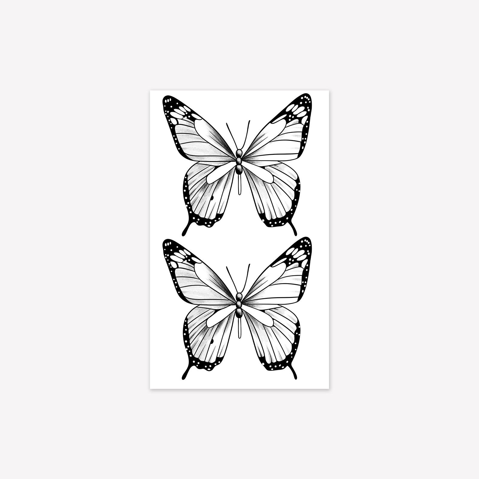 Simple Personality, Dark Domineering Men S And Women S Butterfly Waist, Abdomen, Leg Tattoo Sticker 9*15