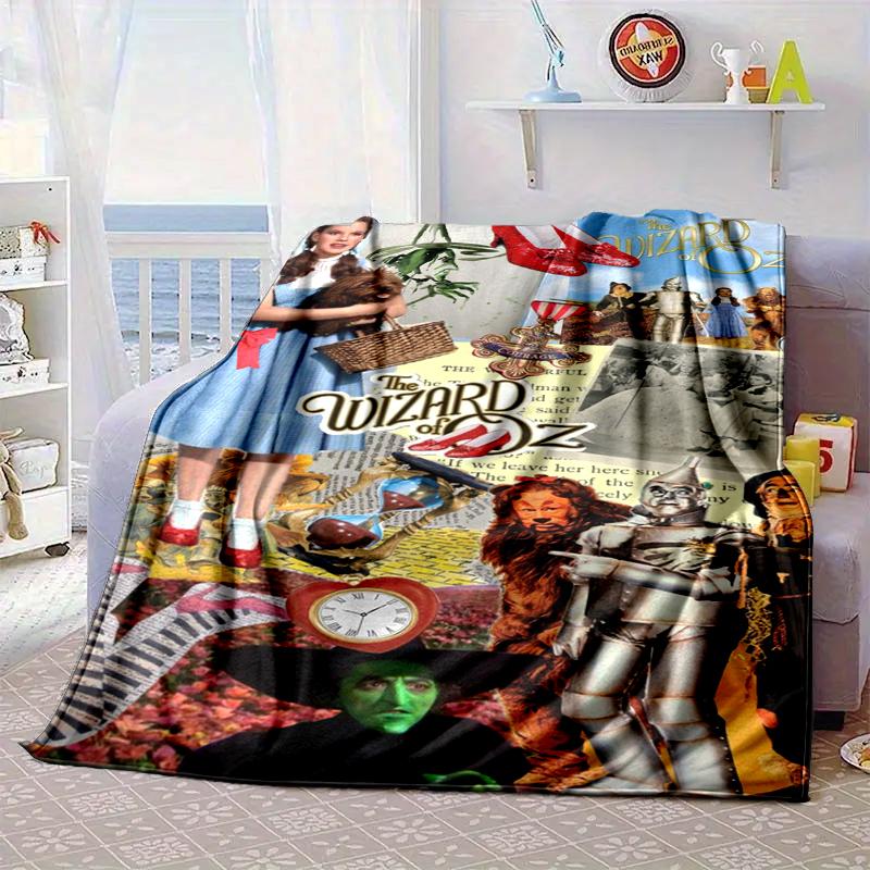 Wonderful Wizard Adventure Blanket Flannel Blanket for bed, sofa, Camping, Hiking, Picnic Essentials, gift for family Fan gifts