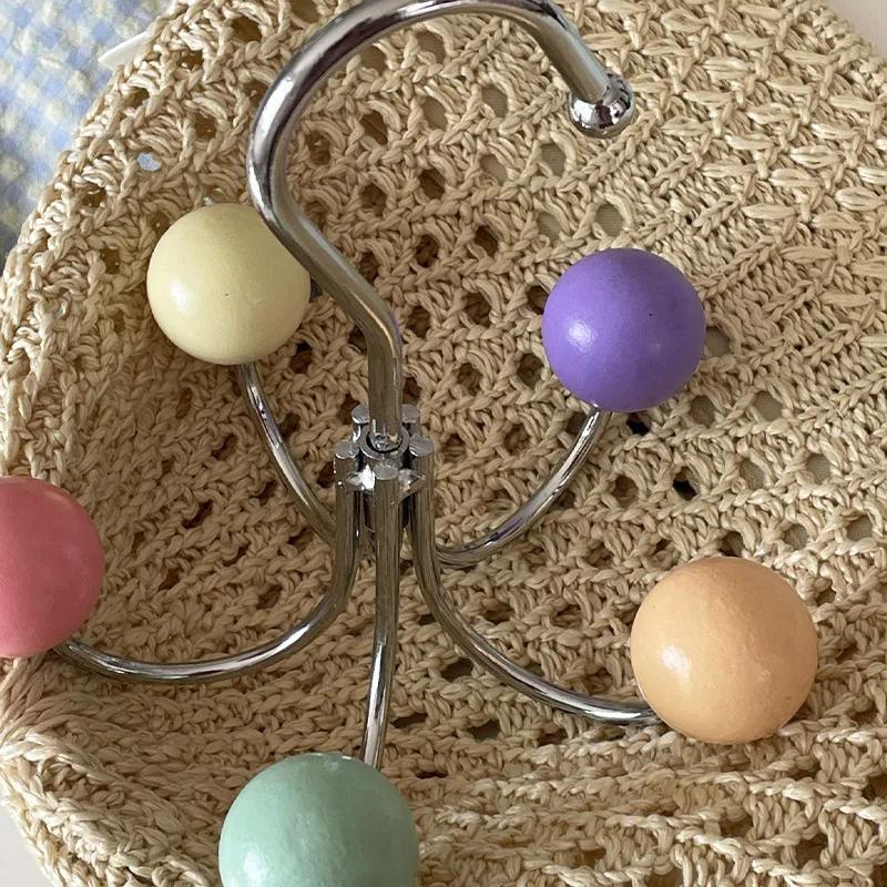 Stainless Steel Belt Hanger,Rotation Bag Hanging Rack with 5 Hooks,Closet Storage Organizer for Bra,Tank Top,Tie,Scarf