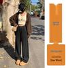 Off-white Wool High-Waisted Wide-Leg Pants for Women - Autumn/Winter, Plus Velvet, Slimming Fit.
