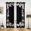Flower Retro Plant Window Curtains for Living Room Luxury Bedroom Curtain Kitchen Blinds Drapes Curtains