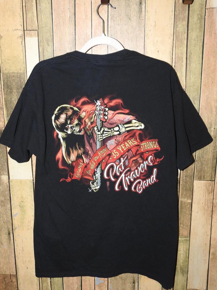 

Pat Travers Band 35 Years Strong Shirt Skeleton TShirt Unisex All Size S To 5XL Unisex T-Shirt M