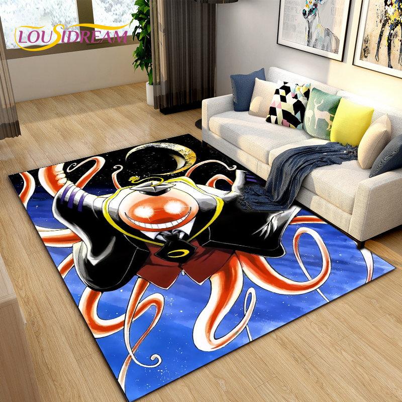 Assassination Classroom Octopus Teacher Area Rug,Carpet Rug for Living Room Bedroom Sofa Doormat Decoration, Non-slip Floor Mat