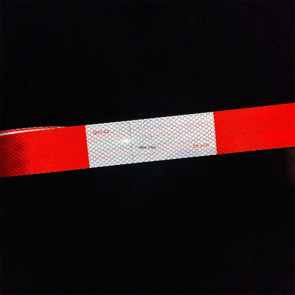 DOT-C2 Reflective Adhesive Tape 5cm*10m Red White Diamond Grade Conspicuity Reflectors Strip Waterproof Stickers For Vehicle Car
