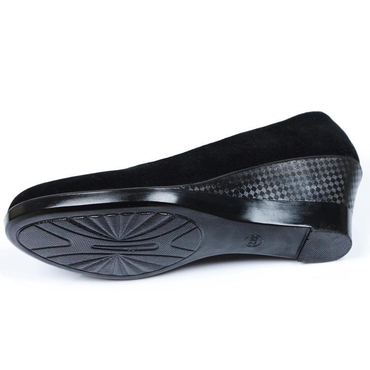Cloth shoes women's shoes wedge heels work shoes high heels professional shoes black cloth shoes factory price direct sales