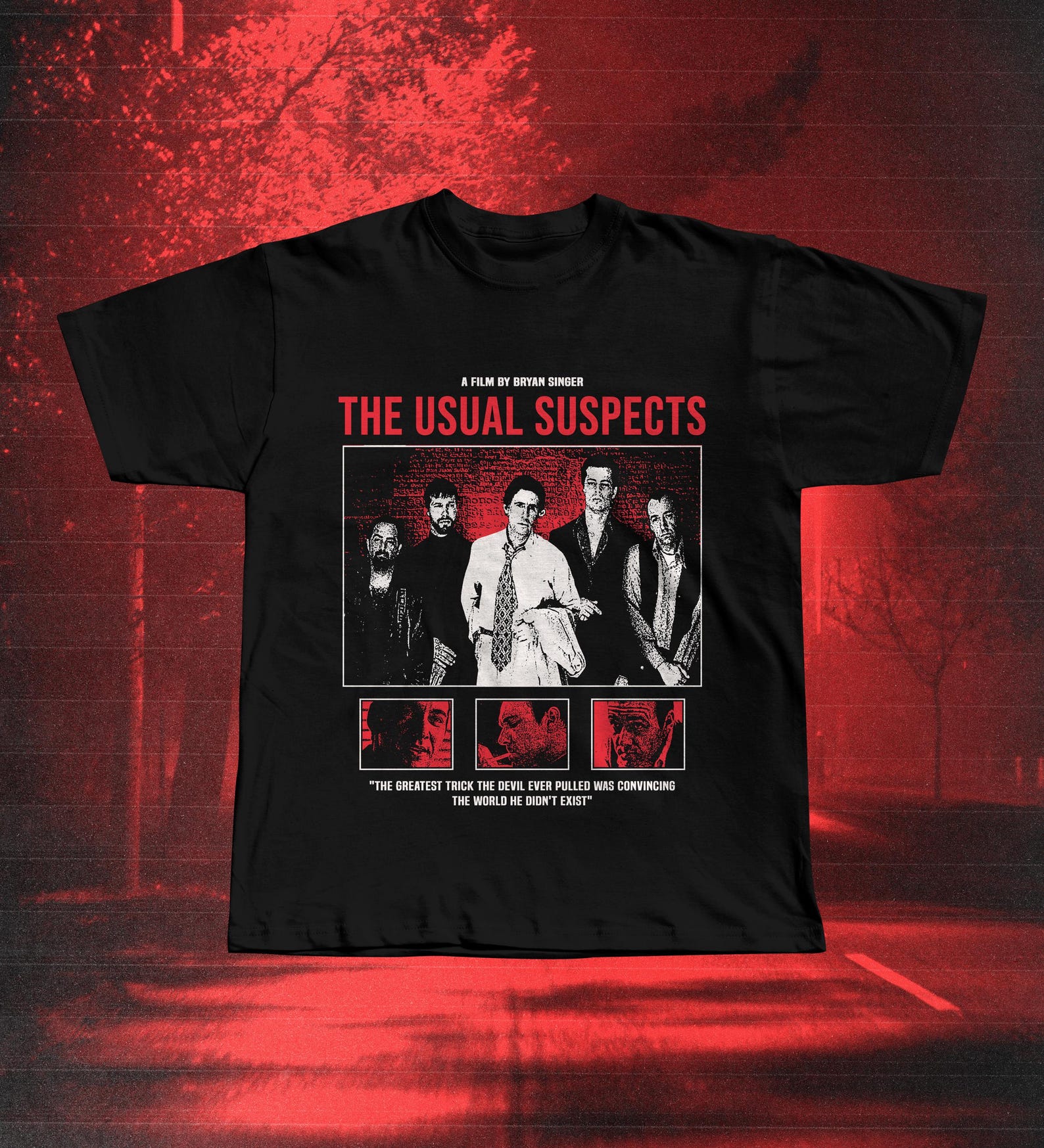 The Usual Suspects Movie Poster Graphic Tee | 90s Crime Thriller Film T-Shirt S