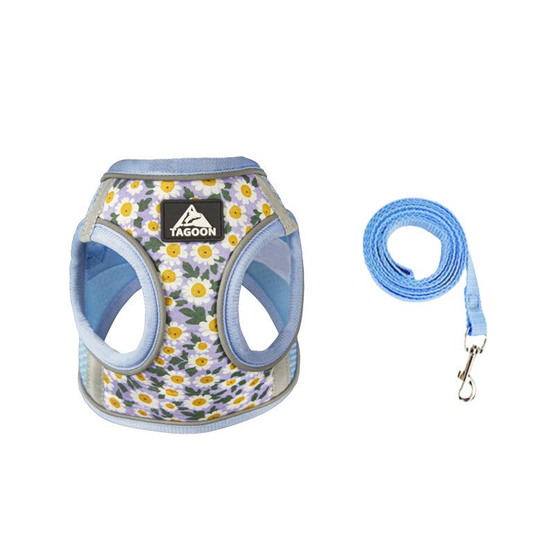 Reflective Anti-Escape Breathable Dog Harness & Retractable Leash for Small & Medium Dogs