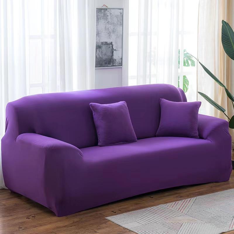 

Solid Color Elastic Sofa Covers for Living Room Thicken Sectional Corner Slipcovers Couch Cover L Shape Need Buy 2PCS Cover 1-seat 90-140cm фиолетовый