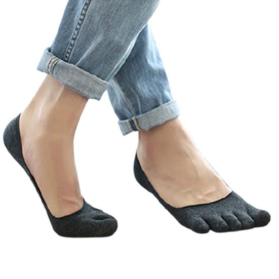 1 Pair Split Toe Socks Comfortable Breathable Cotton Anti-slip Low Cut Socks for Camping