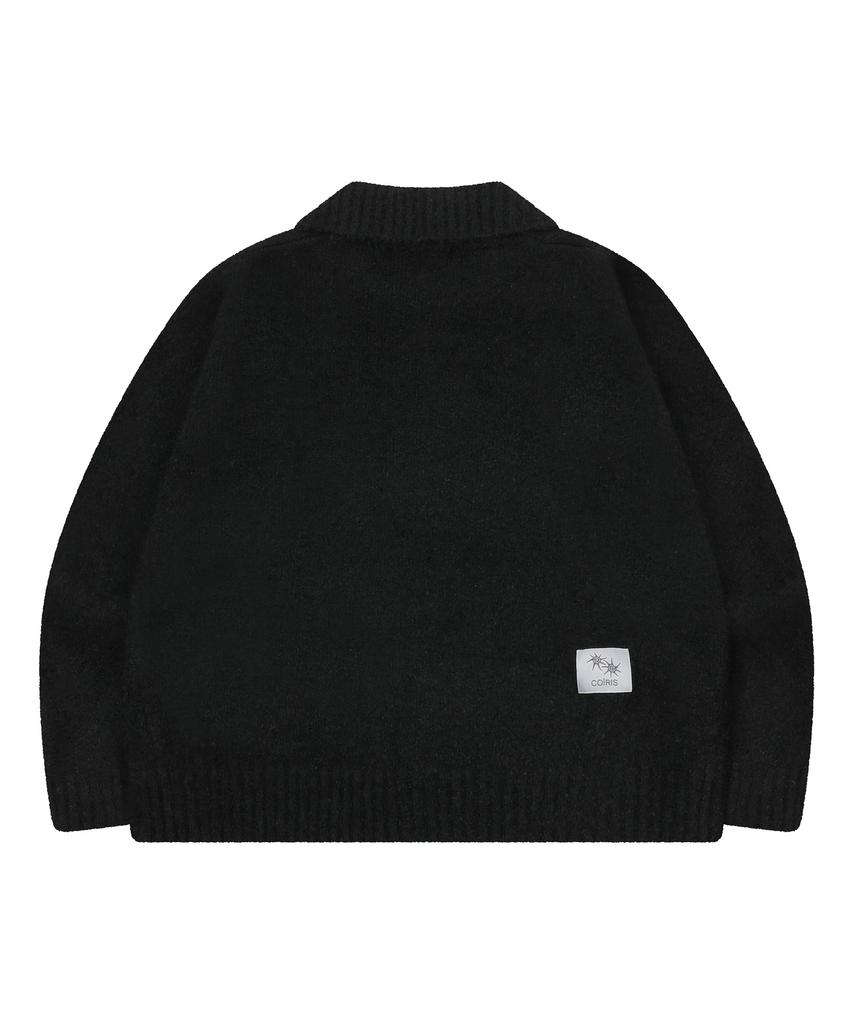 Koiliseu Dyna Collared Neck Knit Zip-Up (3 Colors)
