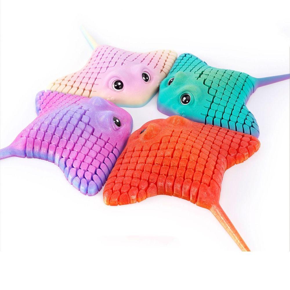 10 Colors Aquatic Animal Desktop Ornaments Plastic Bionic Manta Ray Stingray Toy  Children's Toy