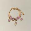 Fashion Heart Flower Butterfly Charm Bracelet For Women Gift Accessory